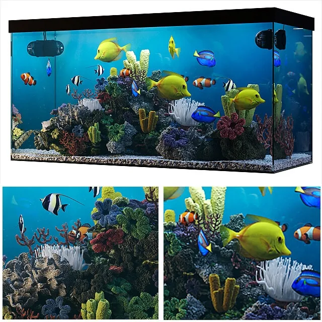 furniture - Seawater aquarium 3D Model