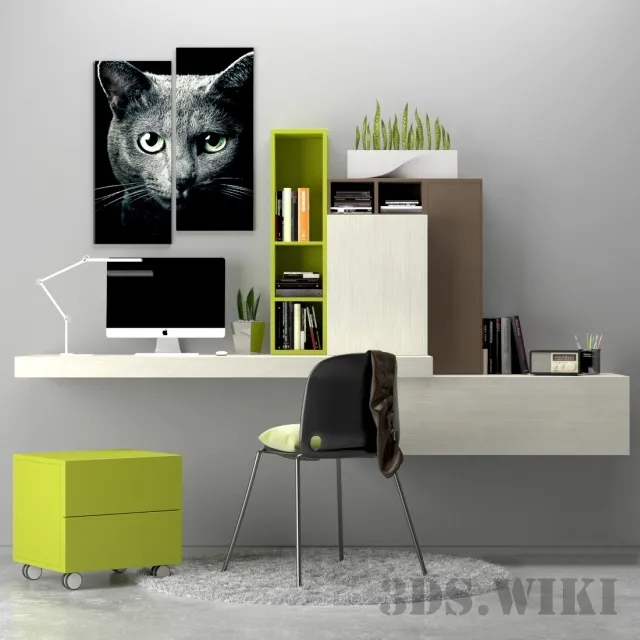 furniture - Secretaire SPAZIO S416 3D Model