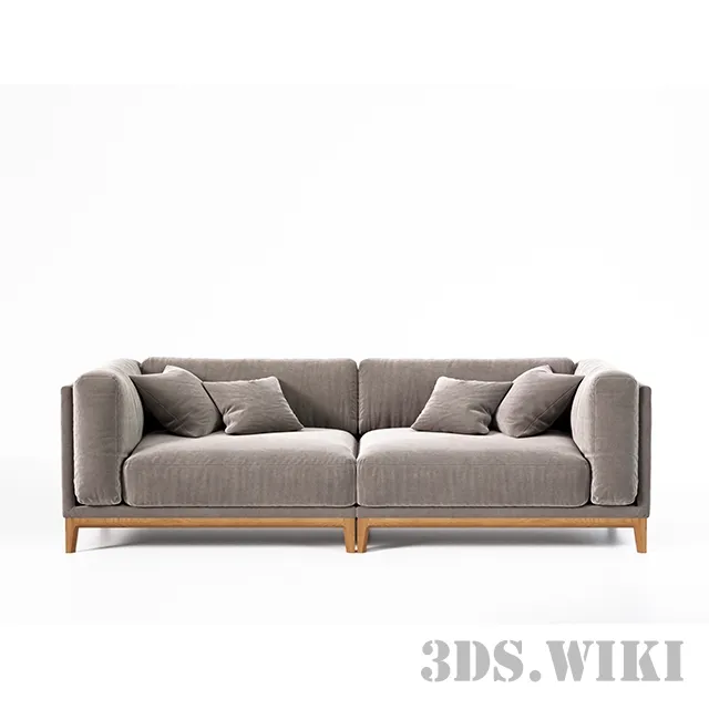 furniture - Sectional soft sofa with pillows 3D Model
