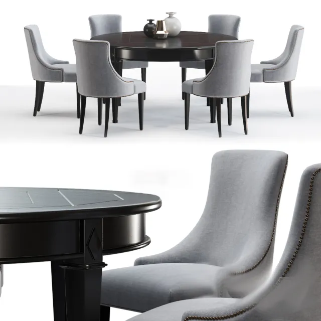 furniture - Sentosa table & chairs 05 3D Model