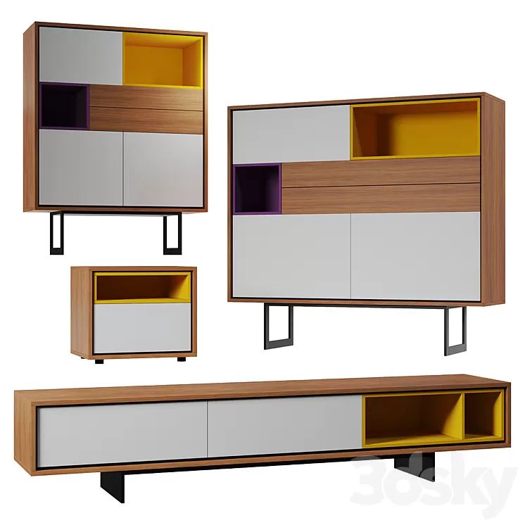 Furniture set Astra 3D Model