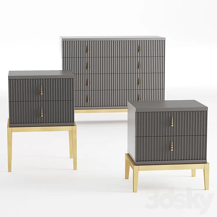 Furniture set Cavio Casa Sidney collection 3D Model