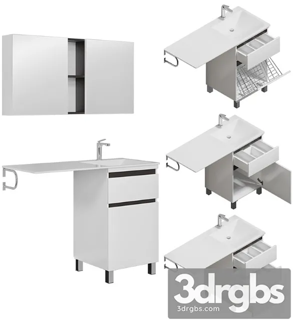 Furniture Set Dolomite Ergonomics 50 and Pencil Case 3D Model Free