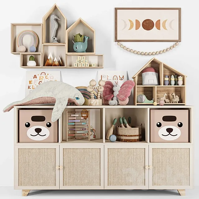 furniture set for children05 3D Model