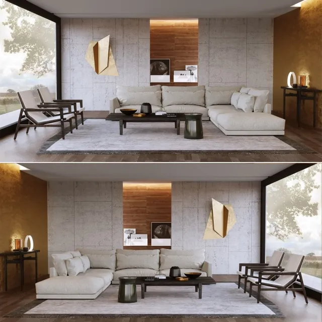 furniture - Set from Poliform Bristol 3D Model