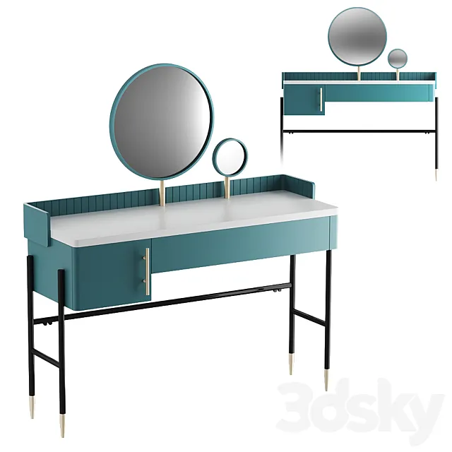 furniture set Lali Dressing Table Lali Chest of Drawers Lali Bedside Table 3D Model