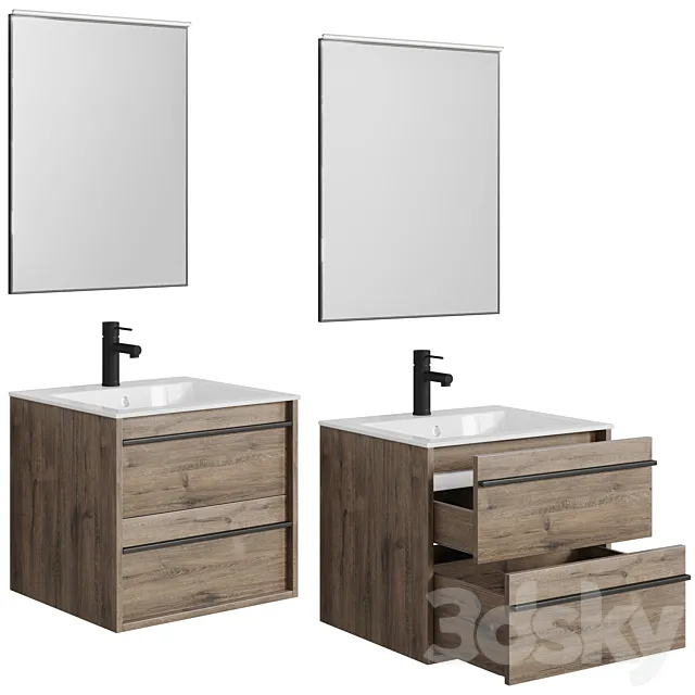 Furniture set Lino 60_70_80_90 and Pencil case 3D Model