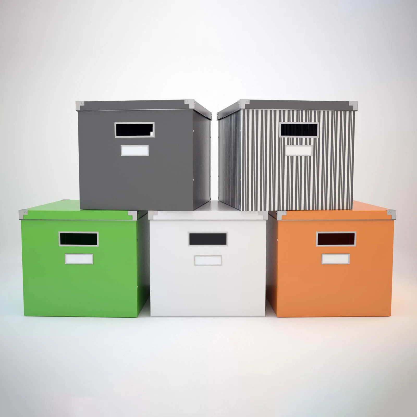 furniture - Set of colorful boxes 7 3D Model