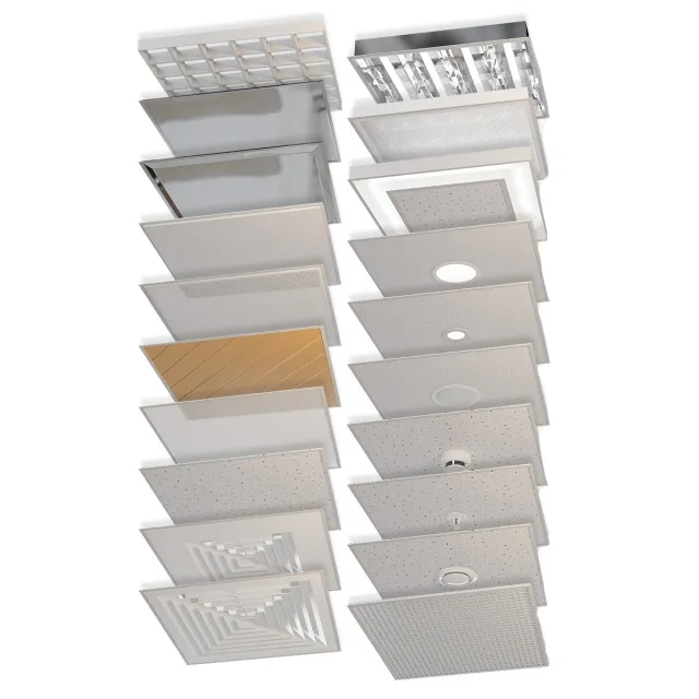 furniture - Set of elements for suspended ceiling Armstrong 3D Model