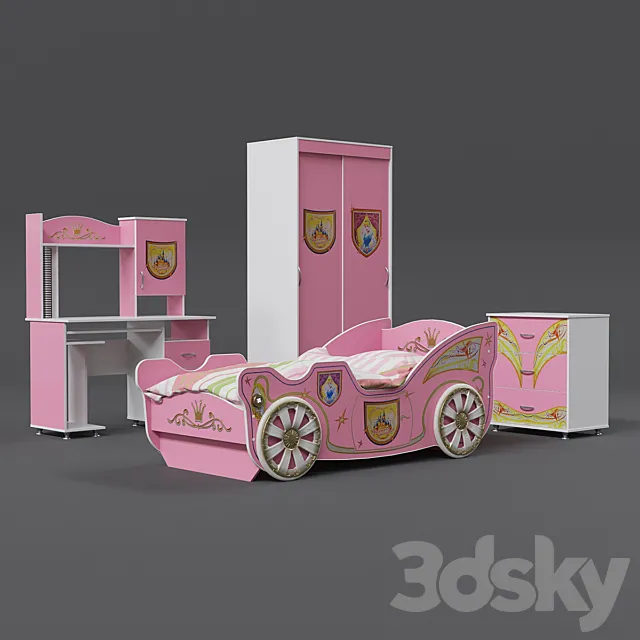 Furniture set "Princess" 3DModel