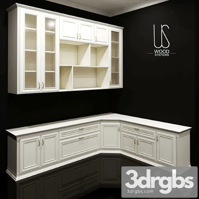 Furniture set wood systems 2 3D Model Free