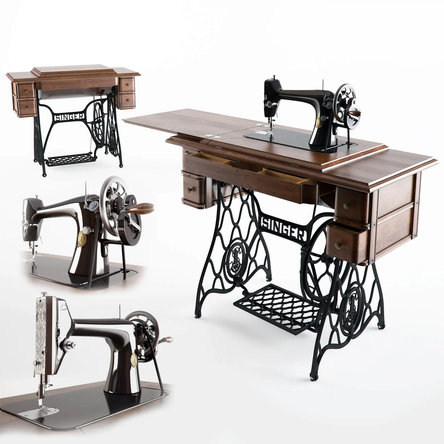 furniture - Sewing machine 010 3D Model