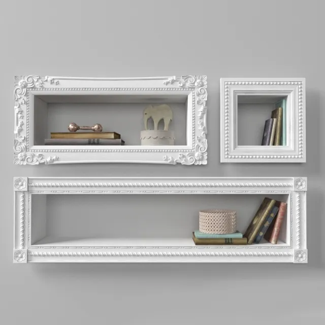 furniture - Shelves with decor 3D Model