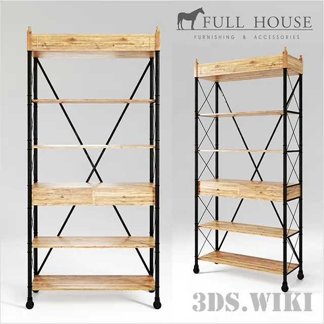 furniture - Shelving unit 1BCBG009 from Full House 3D Model