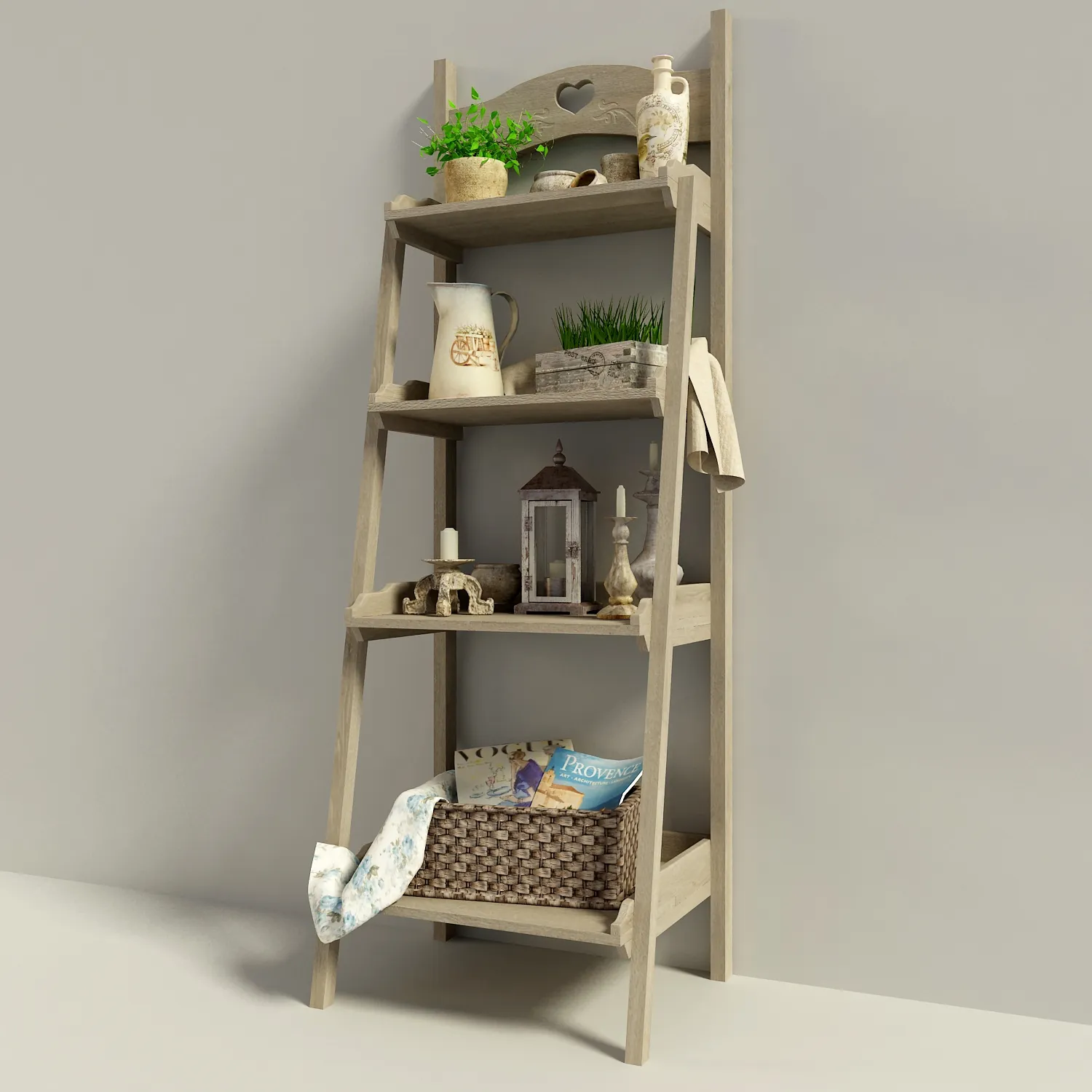 furniture - Shelving vilto in the interior 3D Model