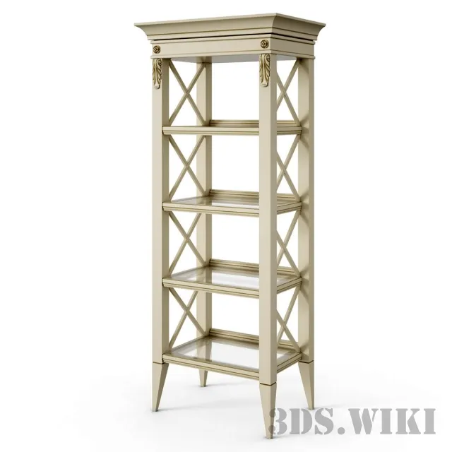 furniture - Showcase cabinet with glass shelves 3D Model
