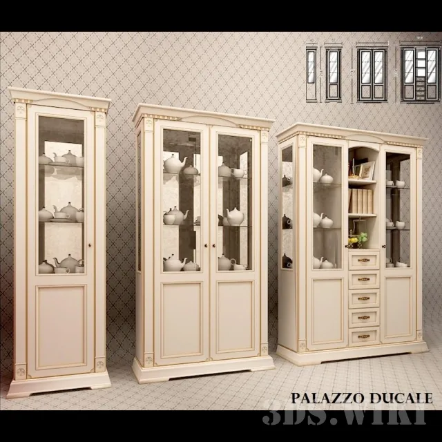 furniture - Showcases Palazzo Ducale Laccato 3D Model