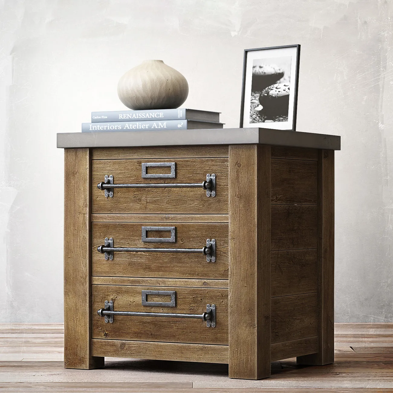 furniture - Sideboard with decor set 06 3D Model