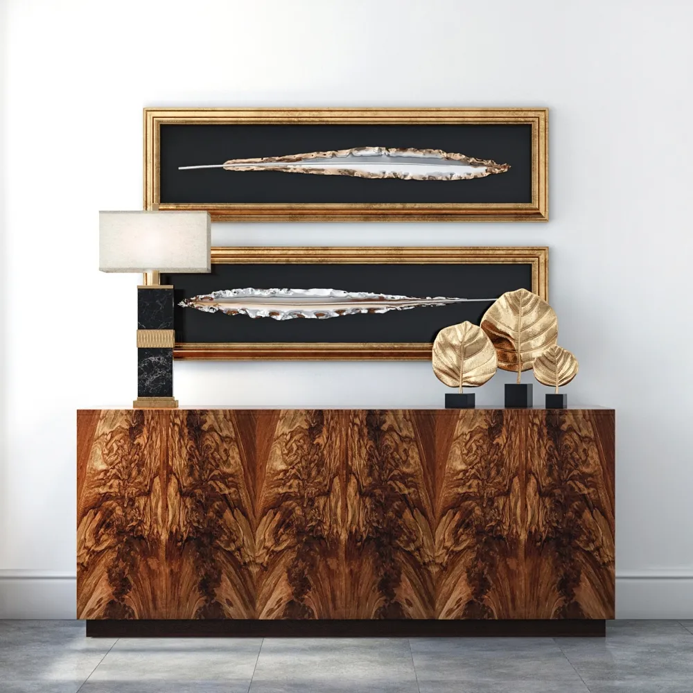 furniture - Sideboard with table lamp 3D Model