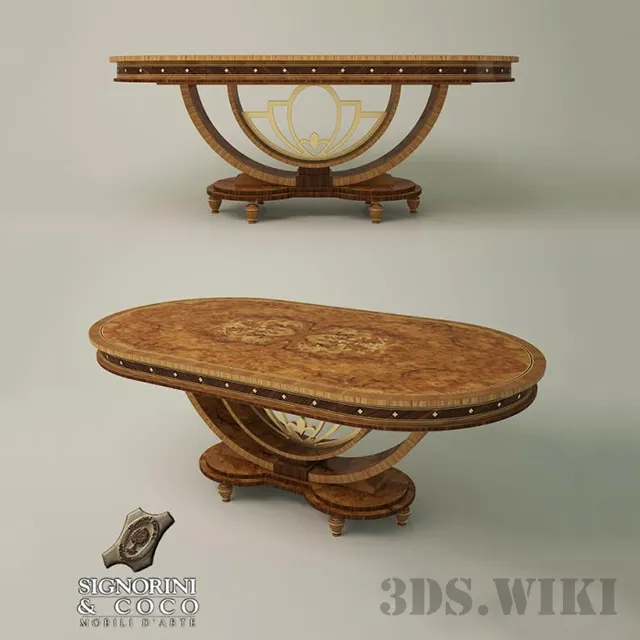 furniture - Signorini & Coco AMBRA oval table 3D Model