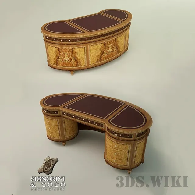 furniture - Signorini & Coco Ambra writing desk 3D Model
