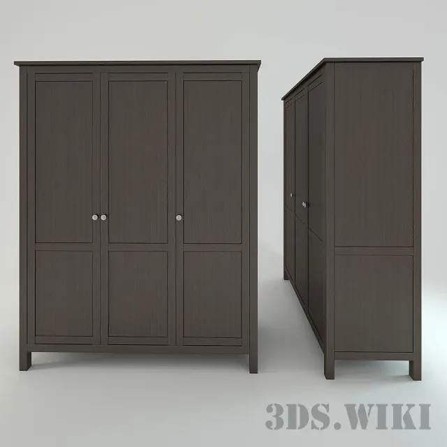 furniture - Simple Brown IKEA Wardrobe 3D Model