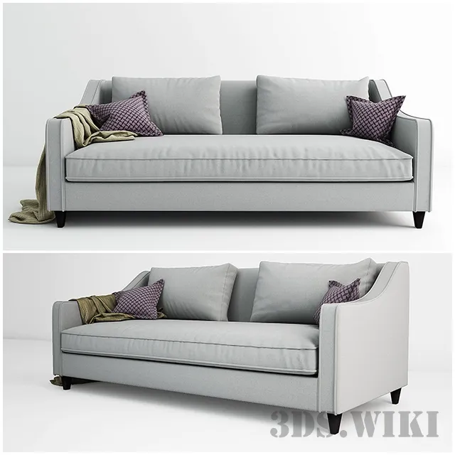 furniture - Simple series double sofa 3D Model
