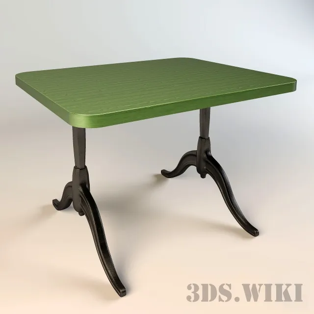 furniture - Simple table with metal legs 3D Model