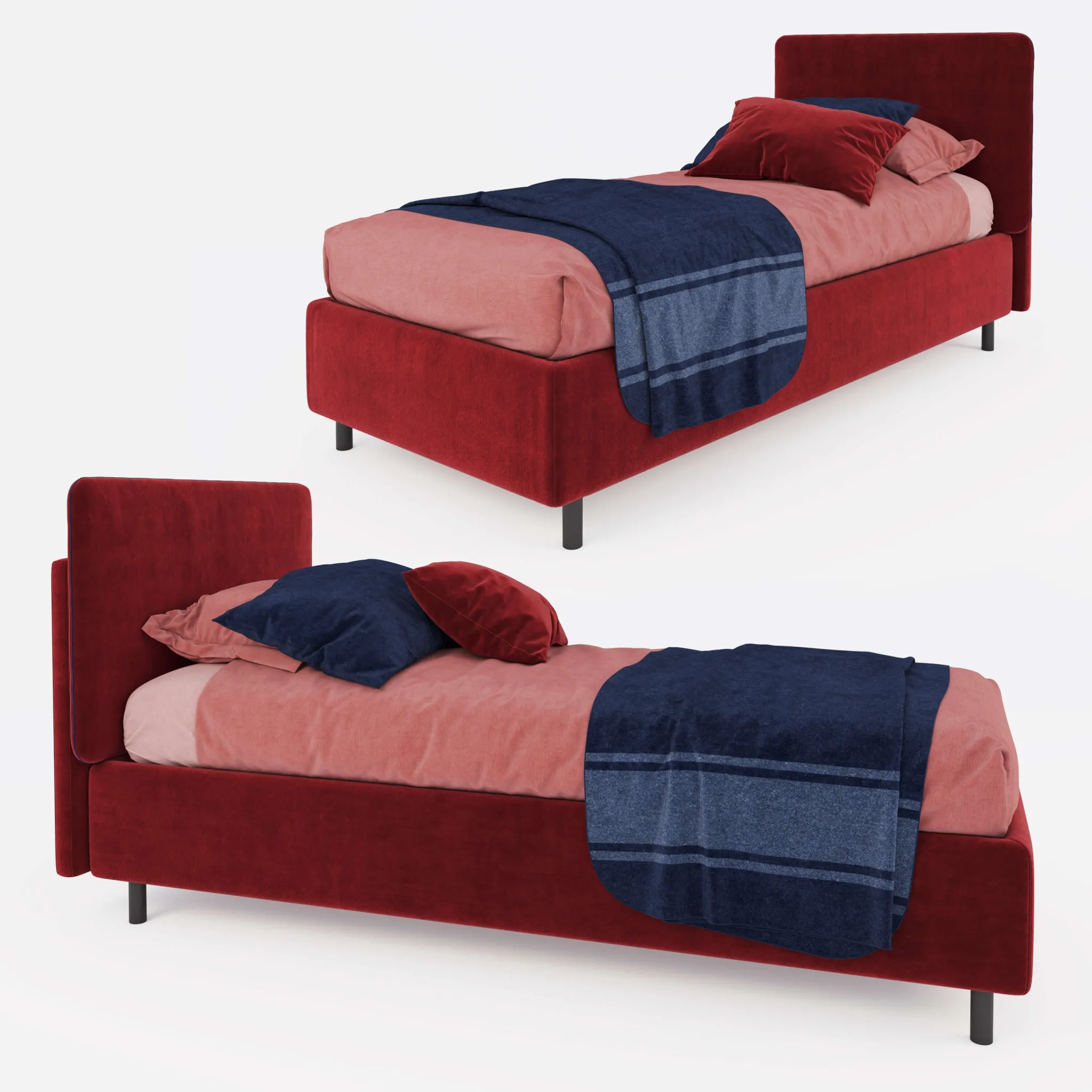 furniture - Single bed 01 3D Model