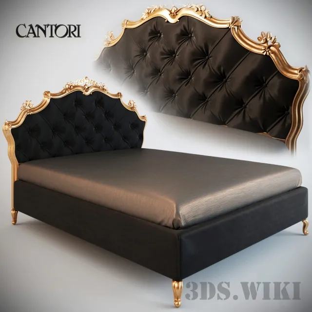 furniture - Sissi Capitonne Cantori Bed 3D Model