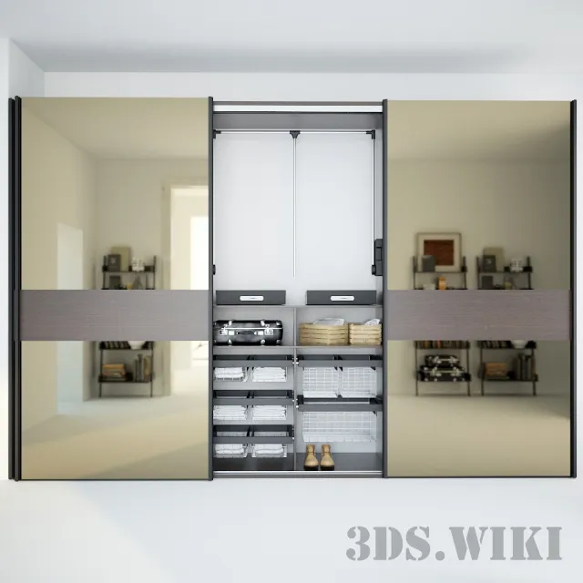 furniture - Sliding Wardrobe Mebelux Borioso With Filling 3D Model