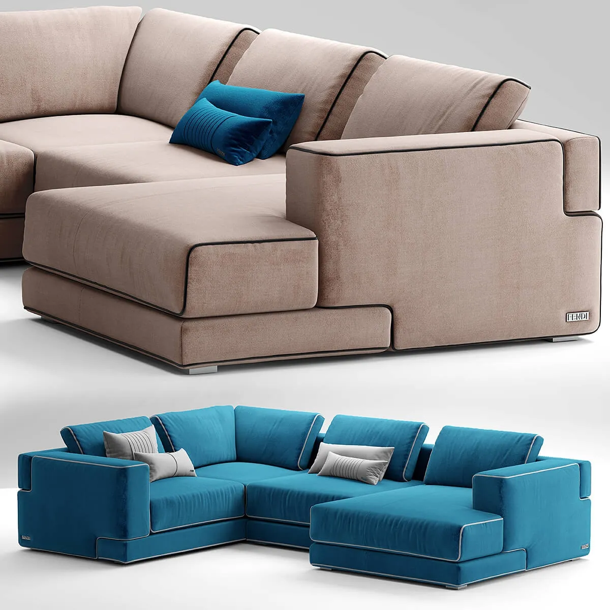 furniture - Sloane fendi casa sofa 3D Model