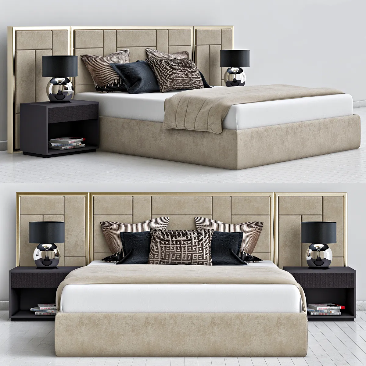 furniture - Sloane Royale bed 01 3D Model
