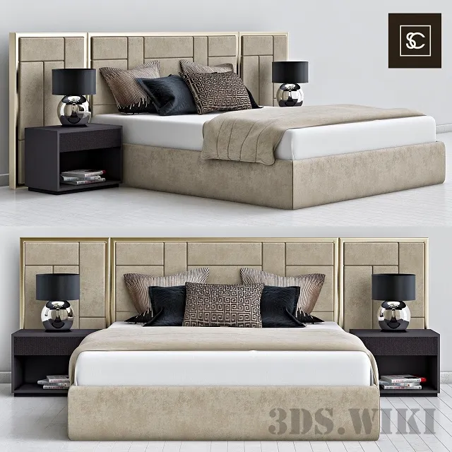 furniture - Sloane Royale double bed 3D Model