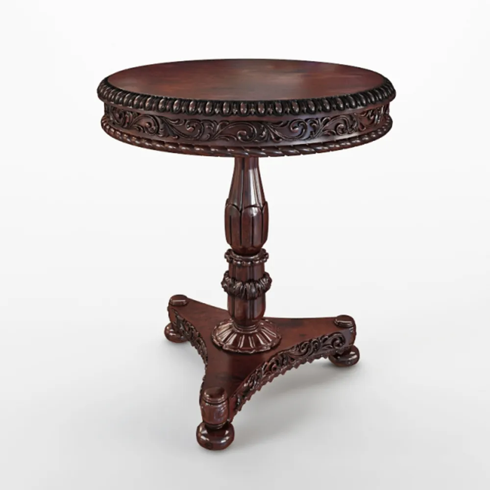 furniture - Small Round Coffee Table 3D Model