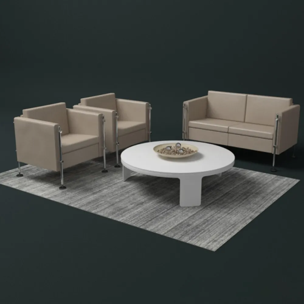 furniture - Small sofa with armchairs 3D Model