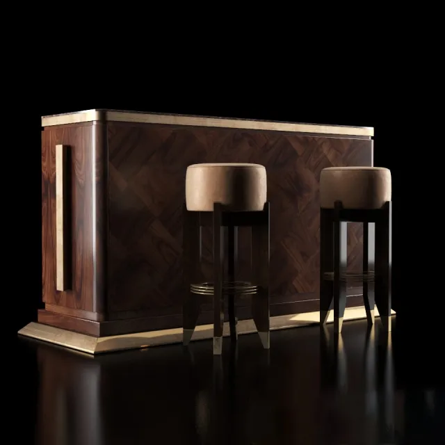 furniture - Smania Bar Set 3D Model