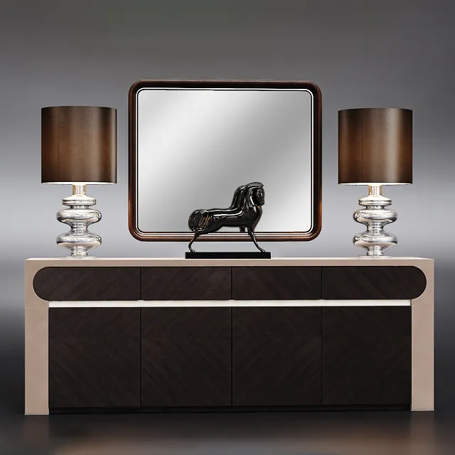 furniture - Smania Lock chest of drawer 240 3D Model