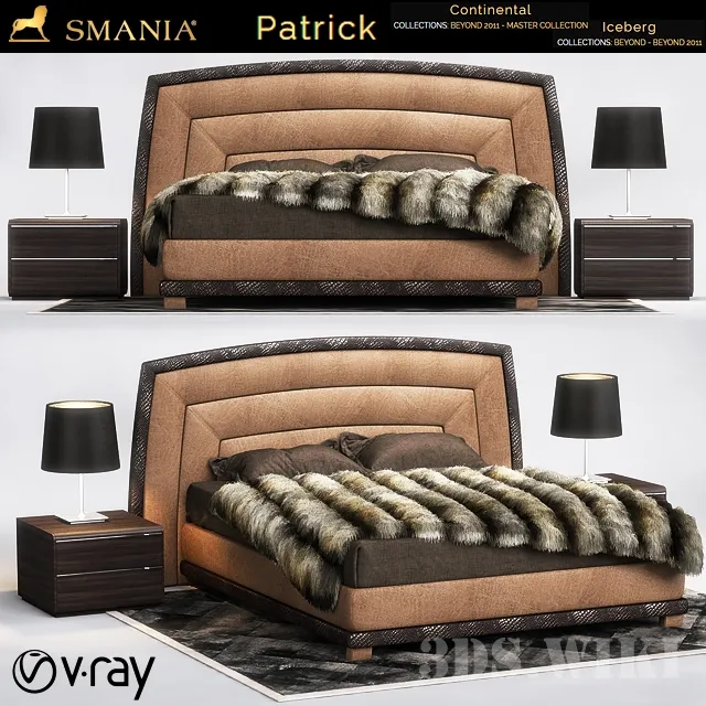 furniture - Smania Patrik bed 3D Model