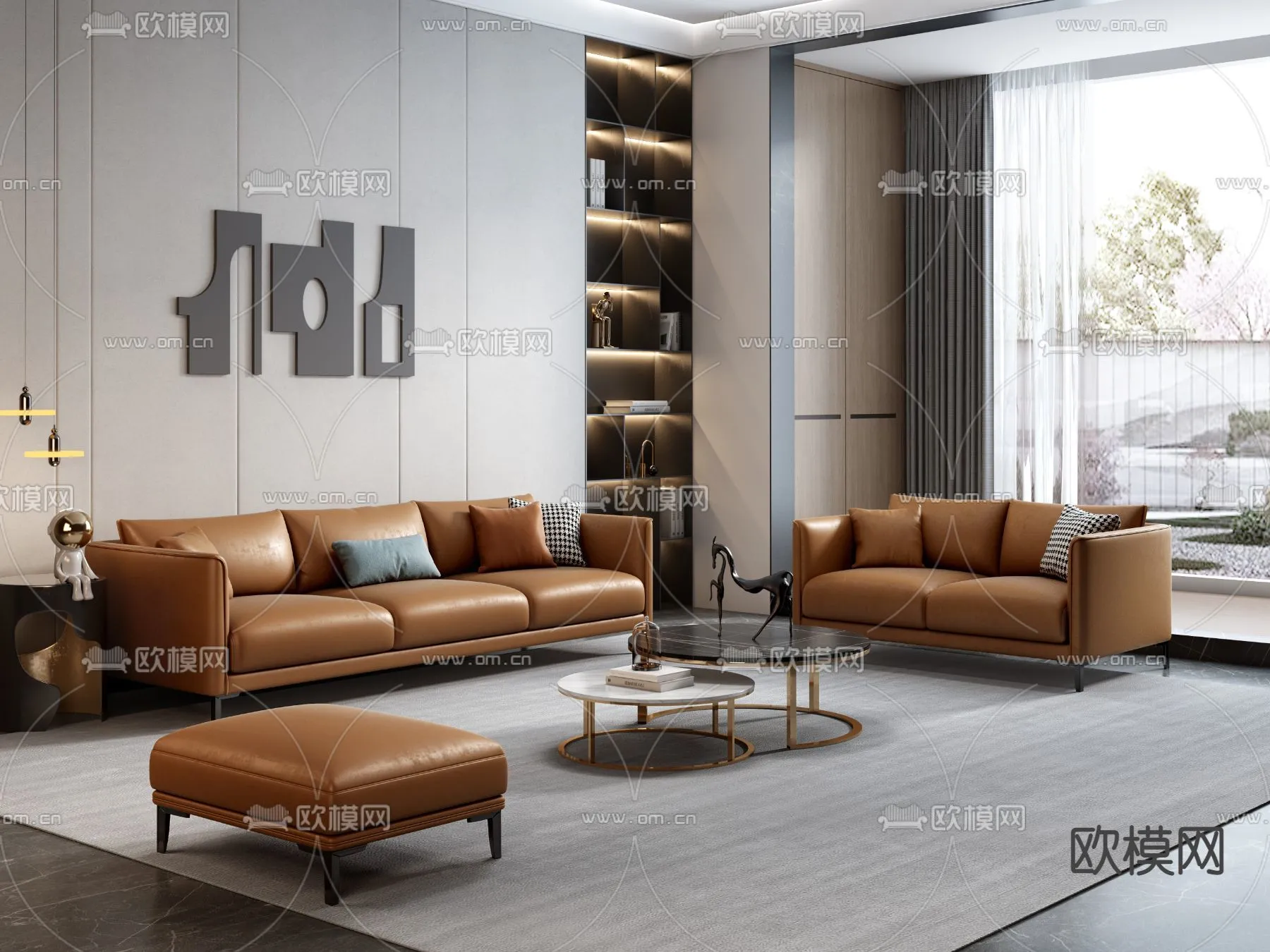 FURNITURE - SOFA - 3D Model For Interior Design - 11083