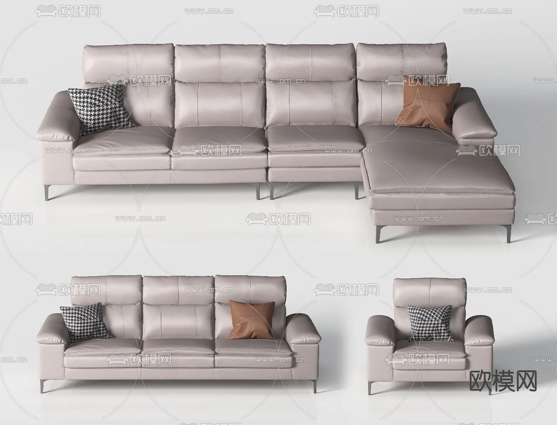 FURNITURE - SOFA - 3D Model For Interior Design - 11085