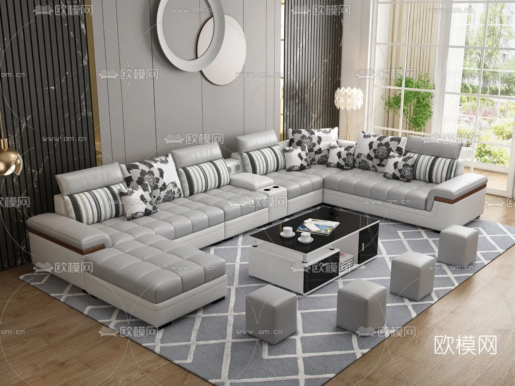 FURNITURE - SOFA - 3D Model For Interior Design - 11090