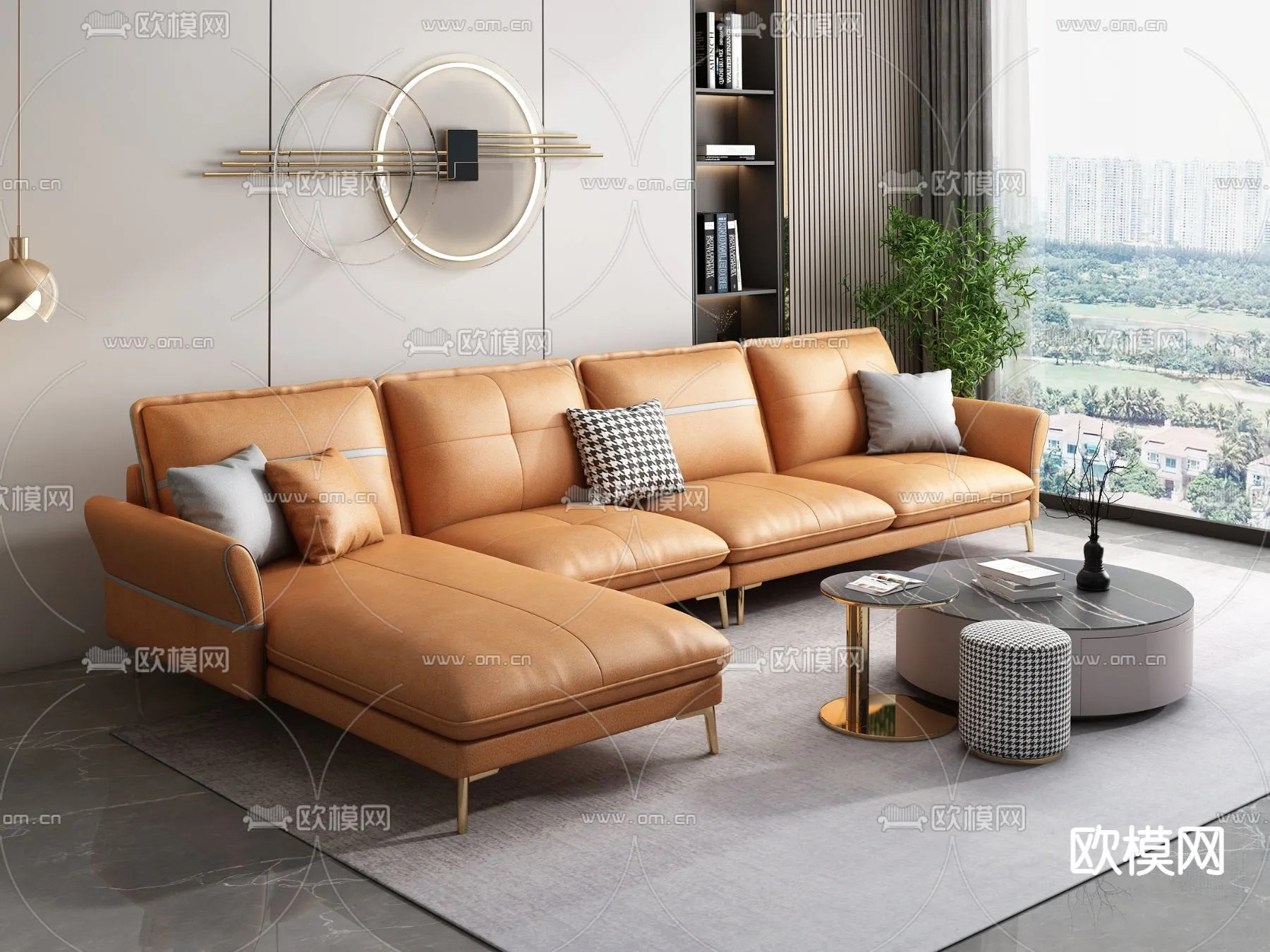 FURNITURE - SOFA - 3D Model For Interior Design - 11091