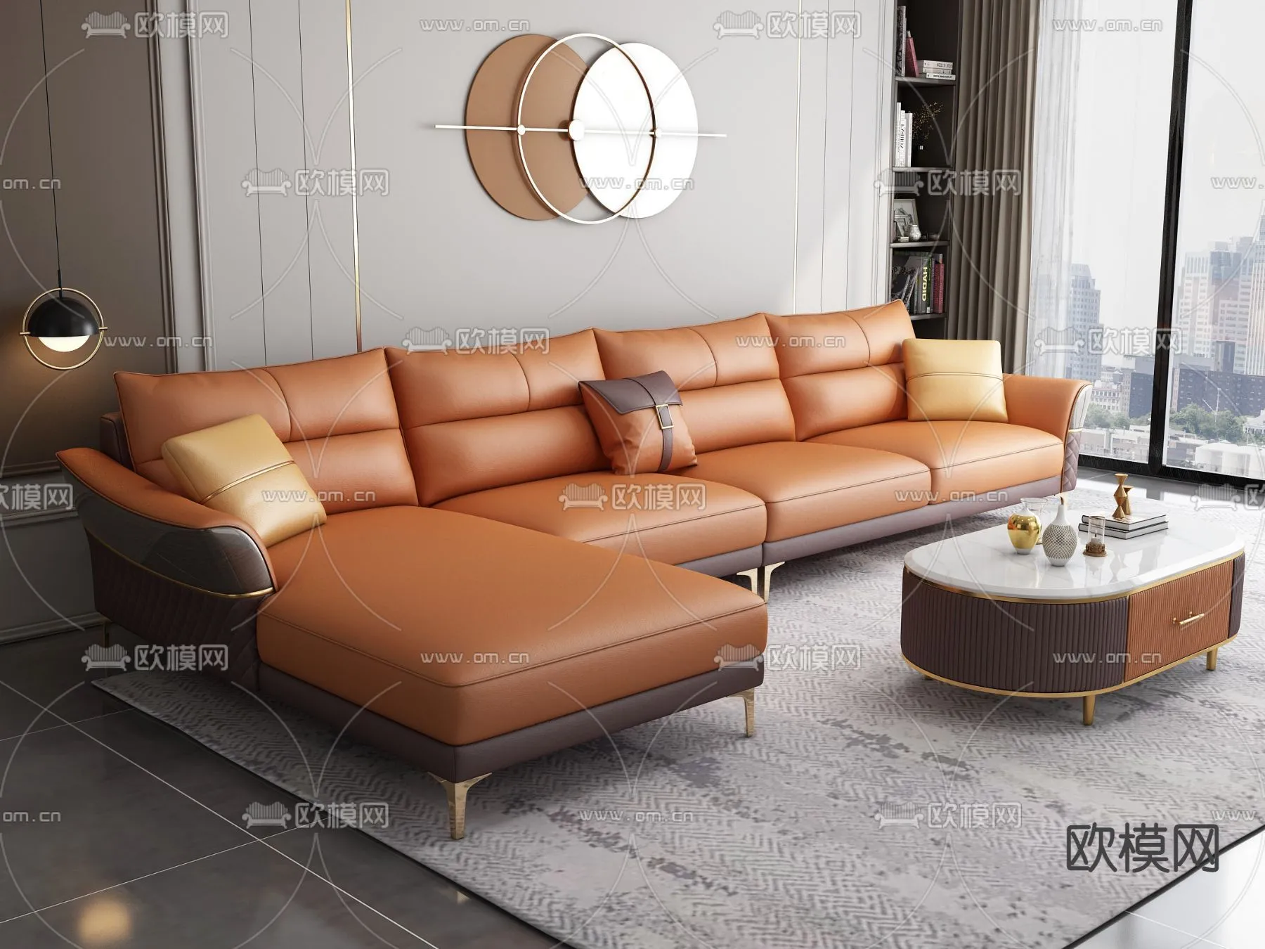 FURNITURE - SOFA - 3D Model For Interior Design - 11092