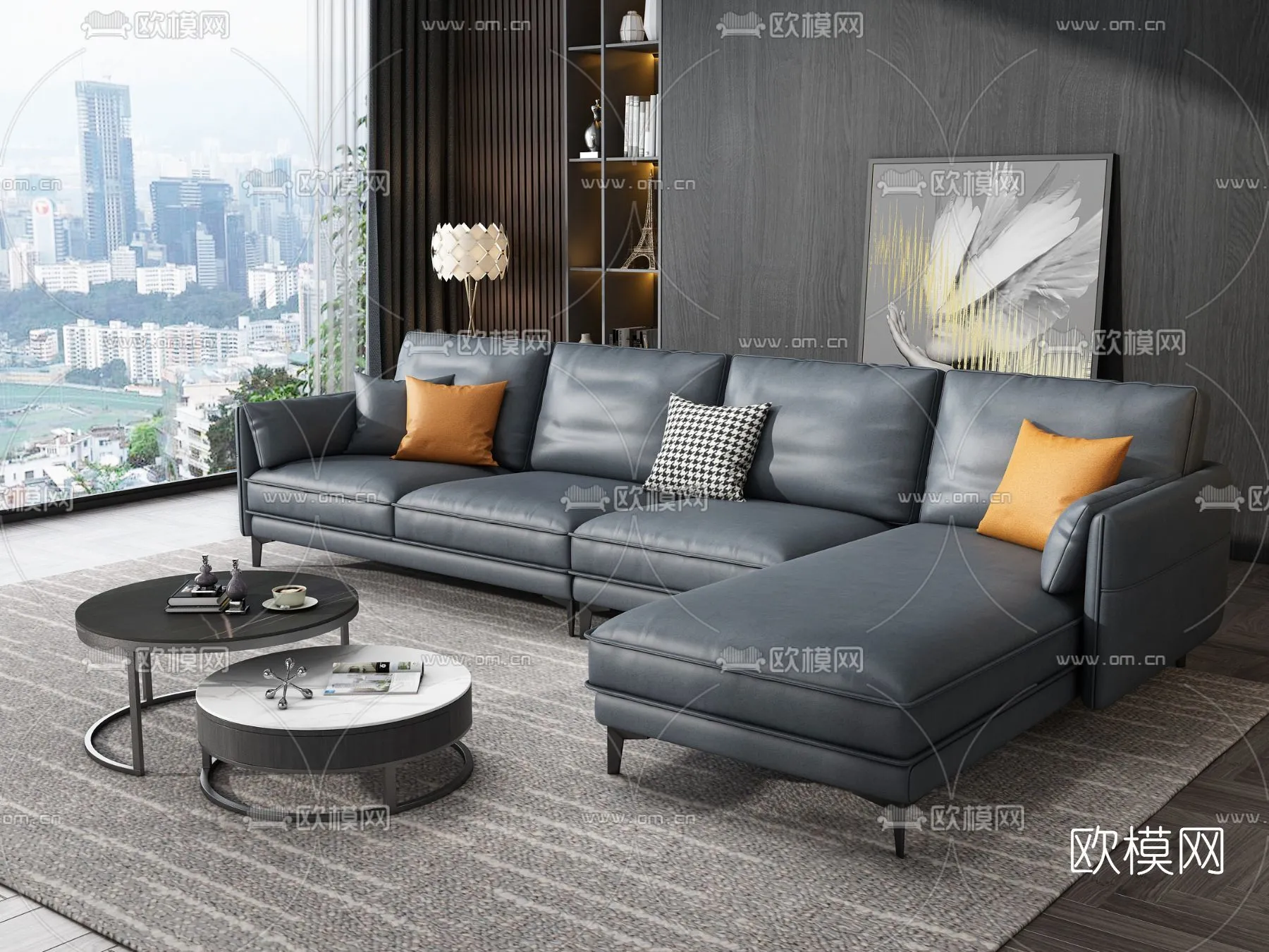 FURNITURE - SOFA - 3D Model For Interior Design - 11095