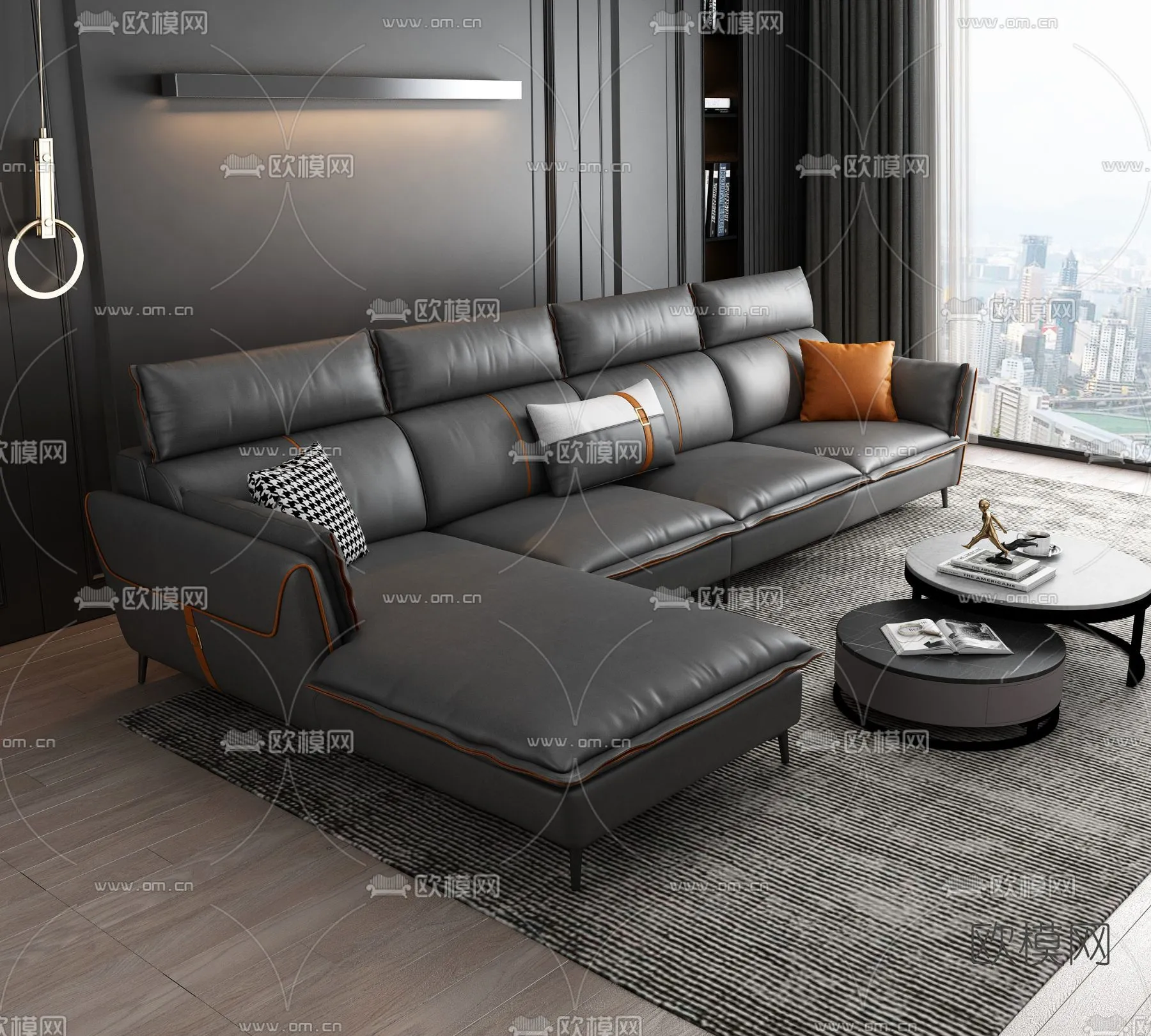 FURNITURE - SOFA - 3D Model For Interior Design - 11096