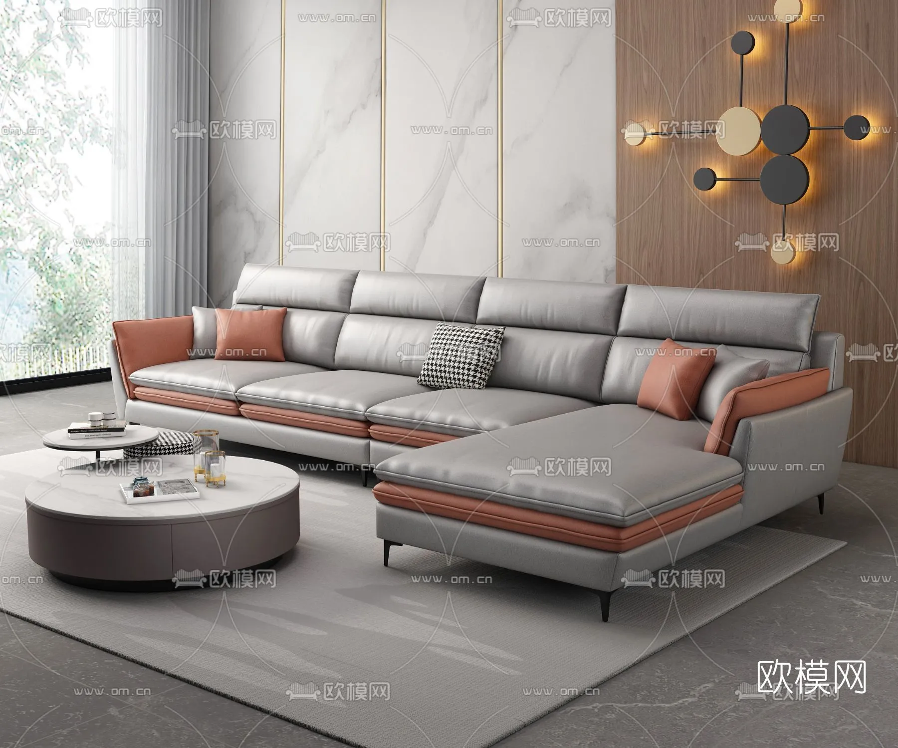 FURNITURE - SOFA - 3D Model For Interior Design - 11101