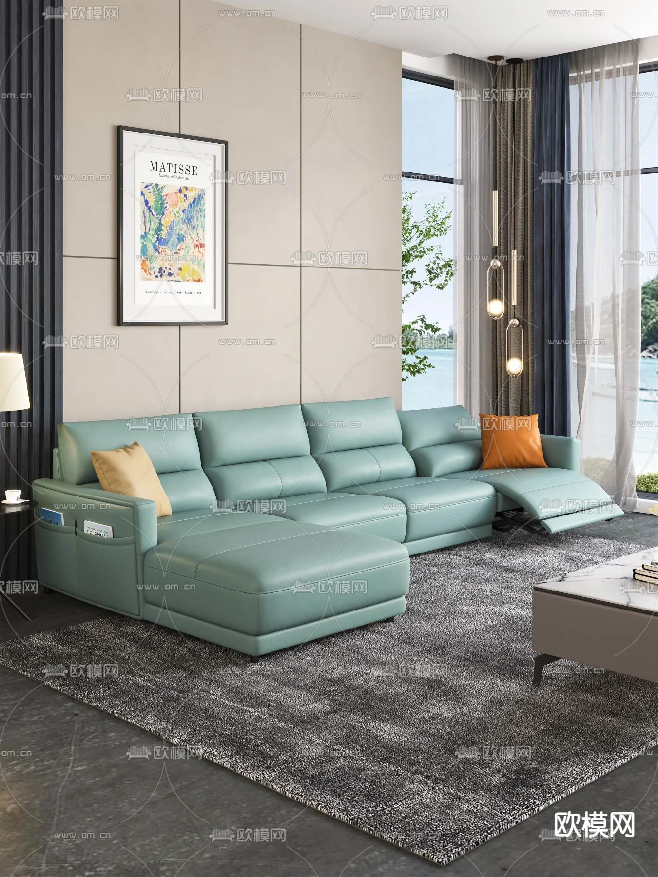 FURNITURE - SOFA - 3D Model For Interior Design - 11108