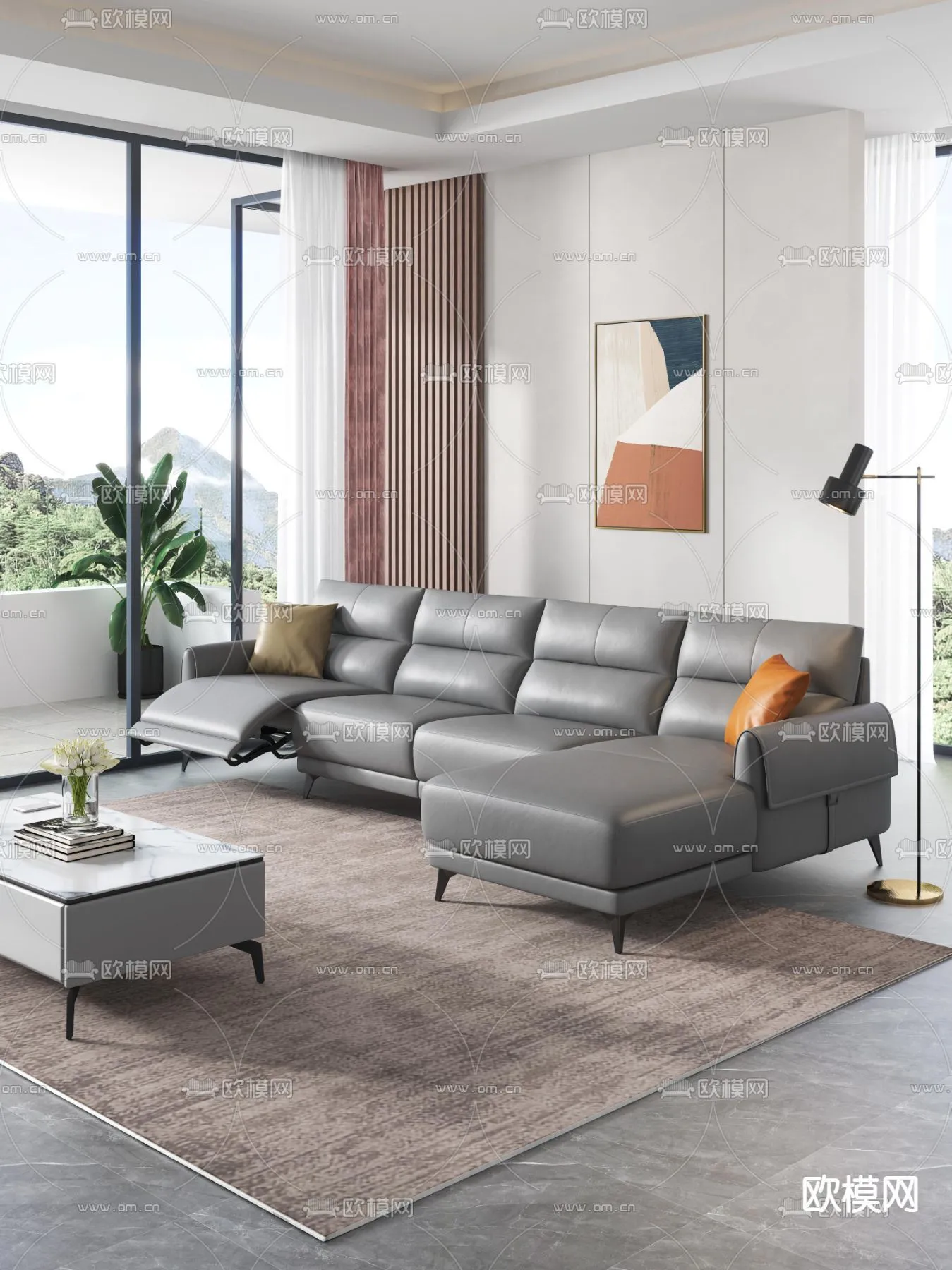 FURNITURE - SOFA - 3D Model For Interior Design - 11109