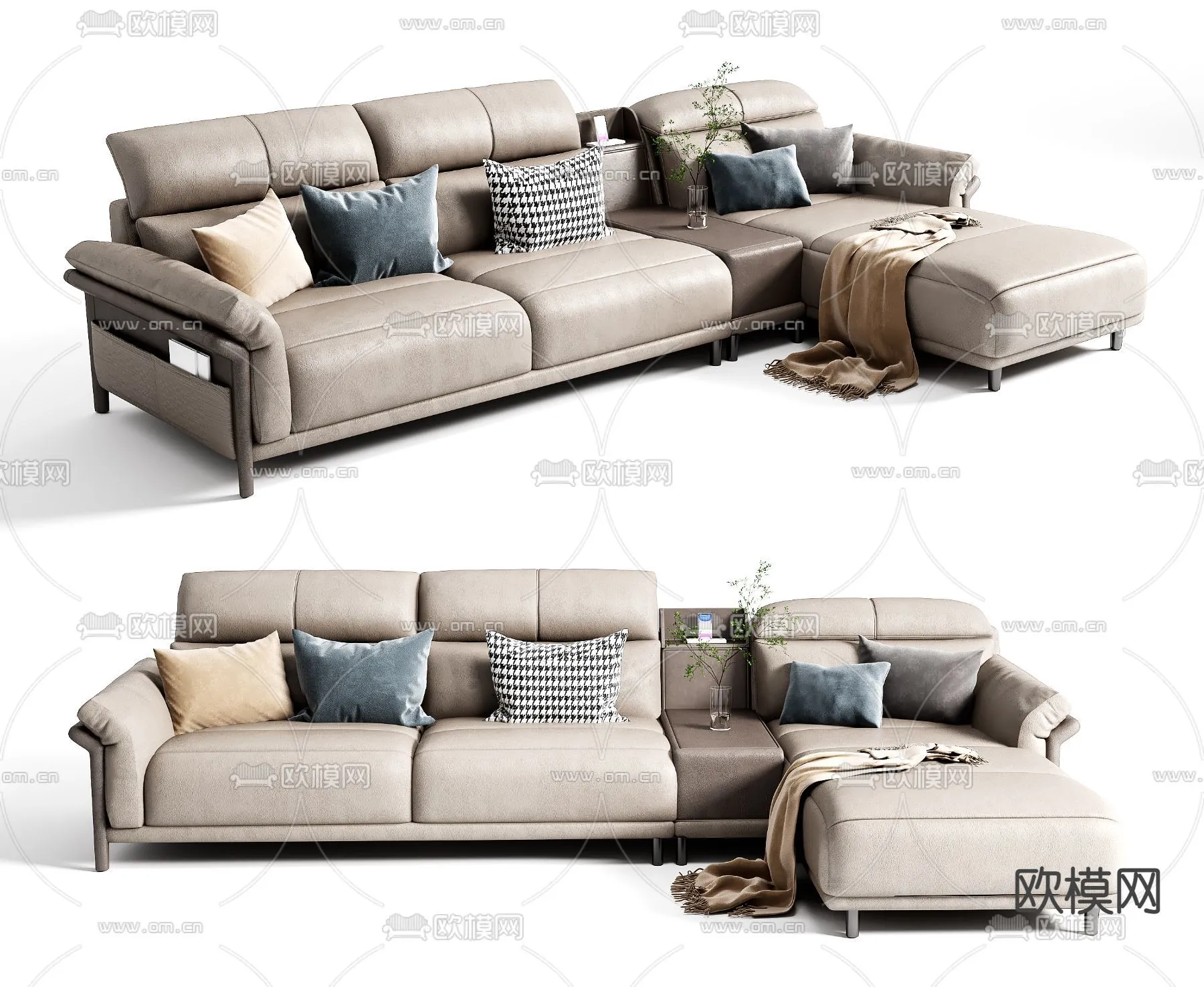 FURNITURE - SOFA - 3D Model For Interior Design - 11110